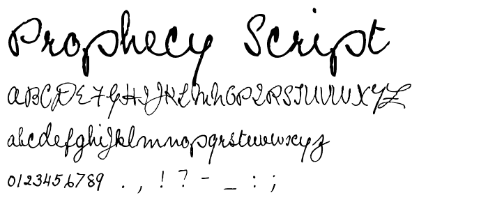 Prophecy Script font
